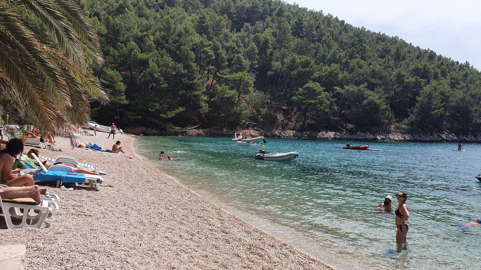 Foto von Smokvina beach mit beiger kiesel Oberfläche