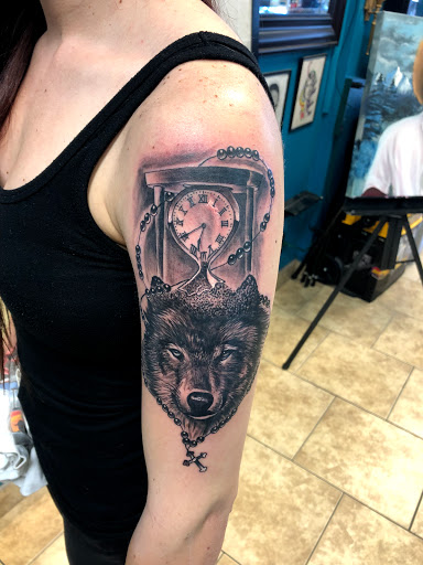 Explore hellscape sleeve tattoo ideas, creative tattoo ideas in Pittsburg, available at Delta Art & Tattoo