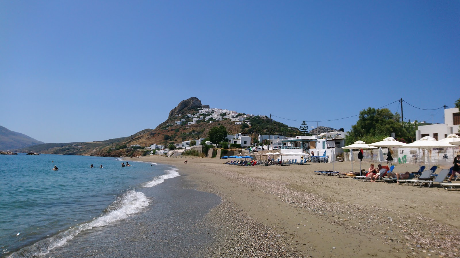 Foto di Magazia Beach con una superficie del sabbia beige