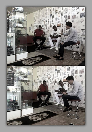 Explore dark skin male black skin tattoo ideas, creative tattoo ideas in Dallas, available at Fly Ink, Inc.