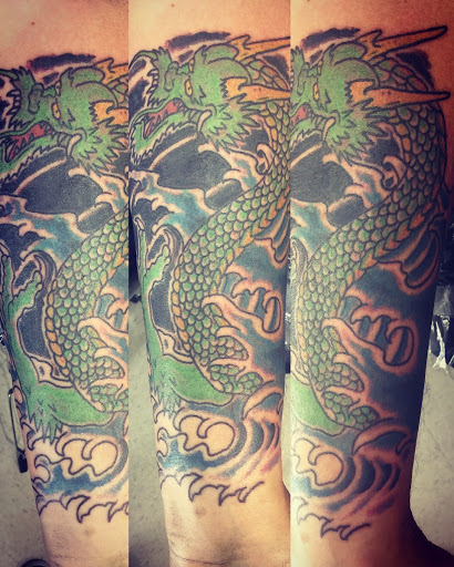 Explore thunderbird tattoo ideas, creative tattoo ideas in Frisco, available at Frisco Tattoo Company - Steel PaintBrush