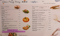 Chez Peng Peng à Montpellier carte