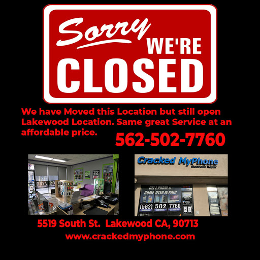Cell Phone Store «Cracked Myphone Cellphone & Computer Repair IPhone Repair Tablet Repair», reviews and photos, 20949 Norwalk Blvd, Lakewood, CA 90715, USA