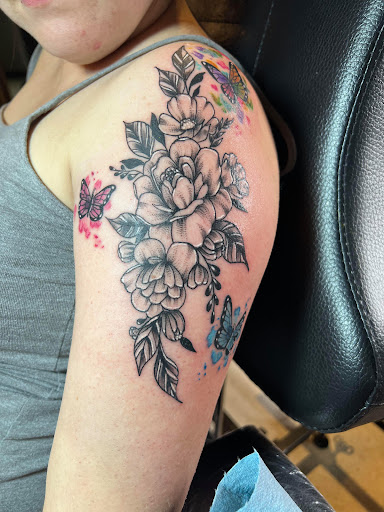 Explore real madrid tattoo ideas, creative tattoo ideas in Shelby, available at T&C Tattoo Studios