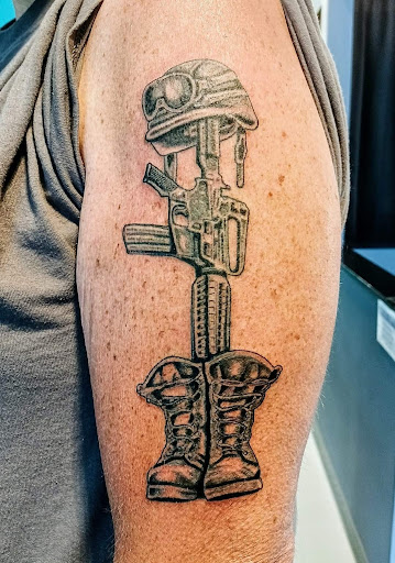 Explore brother matching tattoos ideas, creative tattoo ideas in Spencer, available at Inkorporated Body Art