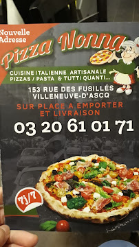 Pizza Nonna à Villeneuve-d'Ascq menu