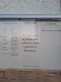 Restaurant Restaurant .Snack...... la ch'tite frite culanaise à Culan (la carte)