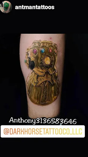 Explore master chief tattoo ideas, creative tattoo ideas in Warren, available at Dark Horse Tattoo Co. LLC.