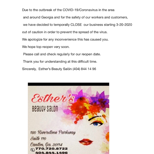 Beauty Salon «Beauty Salon Esther», reviews and photos, 180 Riverstone Pkwy # 110, Canton, GA 30114, USA