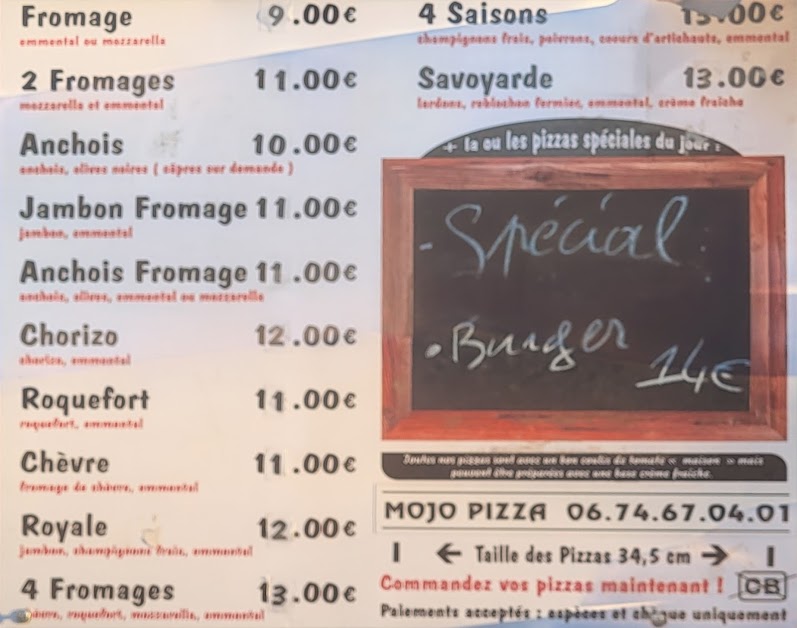 Pizza mojo à Saint-Sauveur