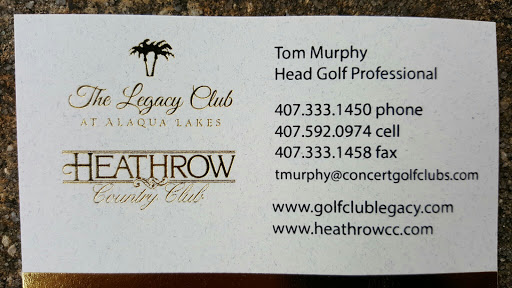Golf Club «Legacy Club At Alaqua Lakes», reviews and photos, 1700 Alaqua Lakes Blvd, Longwood, FL 32779, USA