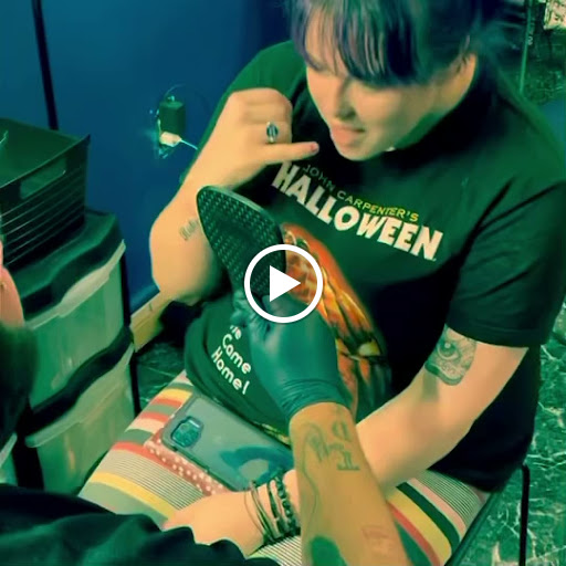 Explore scalp tattoo ideas, creative tattoo ideas in Hagerstown, available at Piercings By Bio Hazard (Mod Squad)