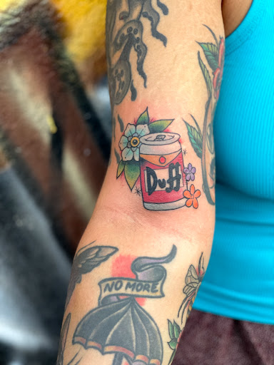 Explore funny friend tattoo ideas, creative tattoo ideas in Goose Creek, available at Red Kirin Tattoo