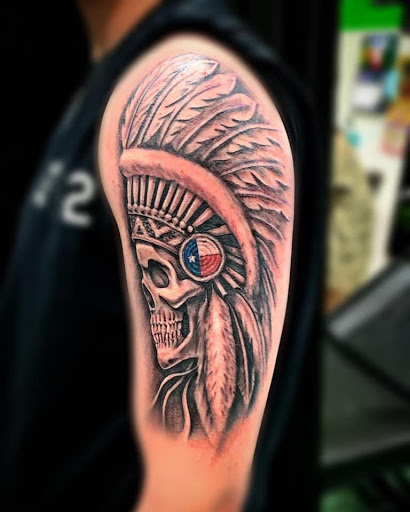 Explore black tattoo ideas for men, creative tattoo ideas in Roanoke, available at Saint Cecilias Art Studio