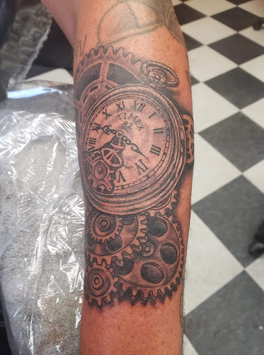 Explore haunted house tattoo ideas, creative tattoo ideas in Southport, available at Inklanation Custom Tattoos