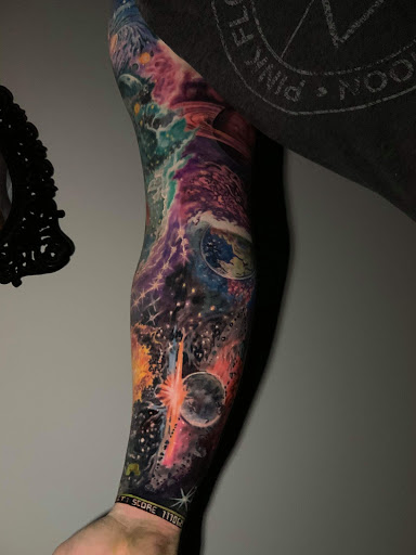 Explore rock n roll tattoo ideas, creative tattoo ideas in Grand Blanc, available at Jesse Vickers Tattoos