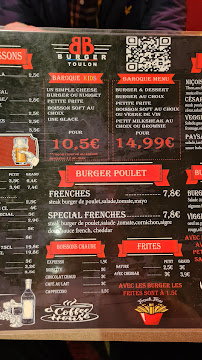 Menu / carte de Baroque burger à Toulon