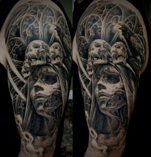 Explore tattoo tribal sleeve ideas, creative tattoo ideas in Sunnyvale, available at Da Wei Tattoo Inc