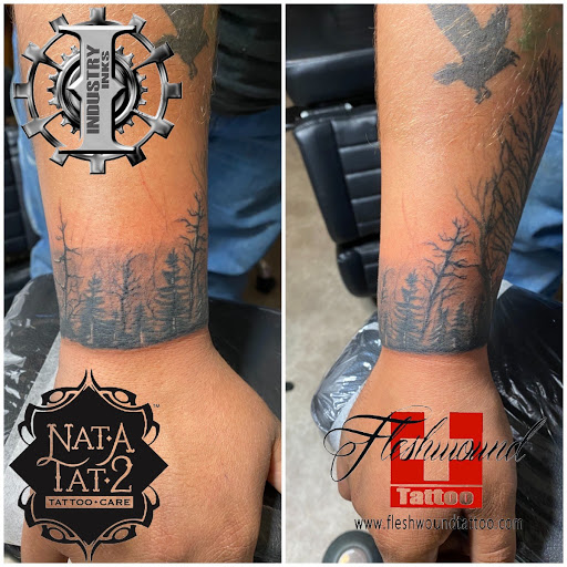 Explore shellback tattoo ideas, creative tattoo ideas in Moweaqua, available at Fleshwound Tattoo
