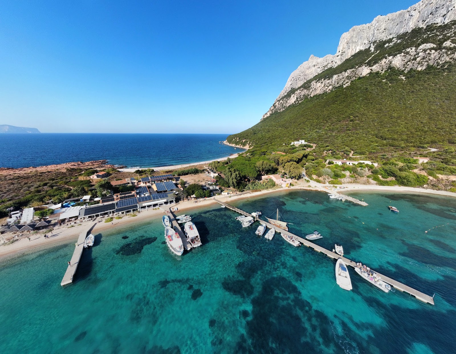 Fotografija Spiaggia Spalmatore di Terra z modra čista voda površino