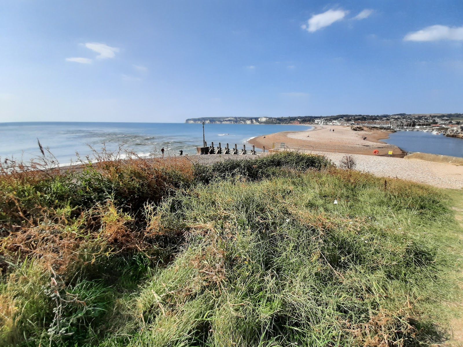 Foto av Haven Cliffs beach omgiven av berg