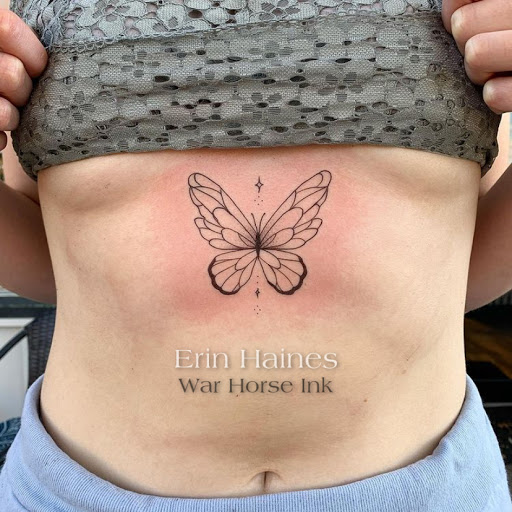 Explore bite mark tattoo ideas, creative tattoo ideas in Kent, available at War Horse Ink