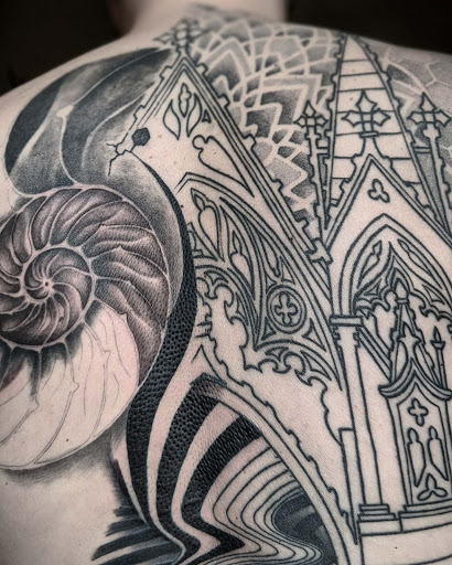 Explore sink or swim tattoo ideas, creative tattoo ideas in Pittsburgh, available at Dark Matter Tattoo Collective