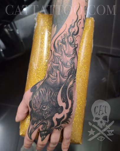 Explore meaningful elegant spine tattoo ideas, creative tattoo ideas in Addison, available at Cat Tattoo