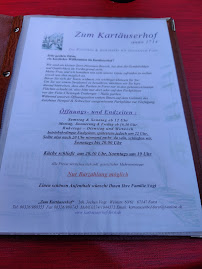 Restaurant palatin Gaststätte Zum Kartäuserhof in Forst/Pfalz à Forst an der Weinstraße (le menu)