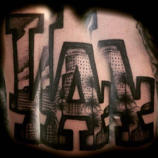 Explore acronym tattoo ideas, creative tattoo ideas in Riverside, available at Darkstar Tattoo CA