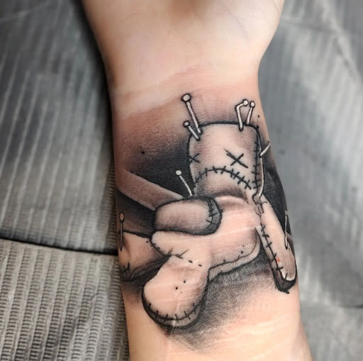 Explore aster flower tattoo ideas, creative tattoo ideas in Mesa, available at Ranger Tattoo & Piercing