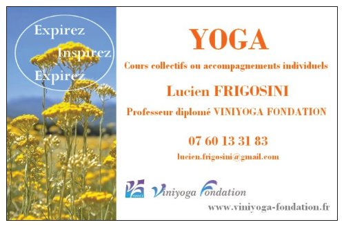 Cours de yoga Lucien Frigosini Viniyoga VFF Ajaccio