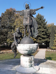 Szent István és Bajor Gizella szobra