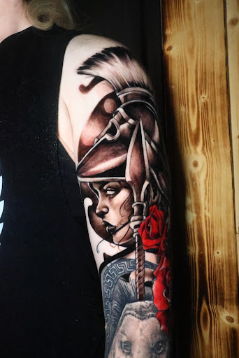 Explore kitty tattoo ideas, creative tattoo ideas in Clarksville, available at Dark Raine Tattoo