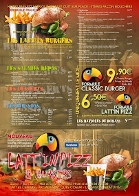 Carte du Latt'In Pizz & Burgers Lattes à Lattes