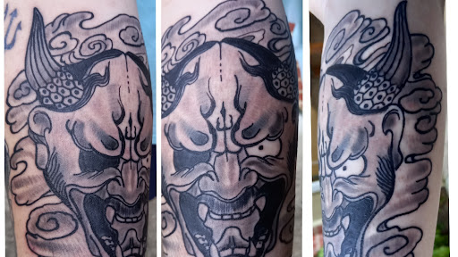 Explore american flag sleeve tattoo ideas, creative tattoo ideas in Meridian, available at SK-Tattoo1