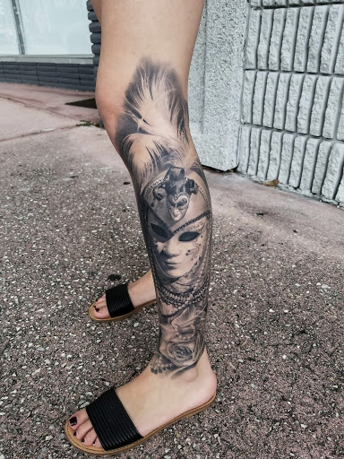 Explore flame tattoo ideas, creative tattoo ideas in Hollywood, available at Sacred Eye Tattoos