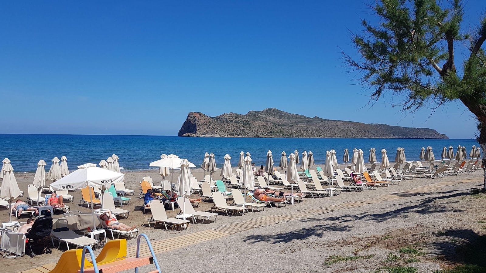 Photo of Agia Marina Beach with bright sand surface