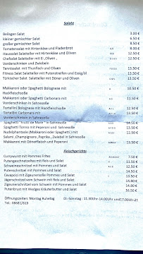 Menu / carte de Pizza 2000 bei Mustafa à Waging am See