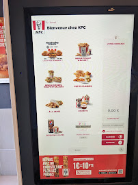 Menu / carte de KFC Nice Jean Médecin à Nice
