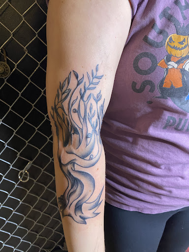 Explore thumb tattoo ideas, creative tattoo ideas in Buffalo, available at True Gloom Tattoo Studio