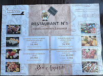 Menu / carte de Restaurant N°1 à La ville-du-Bois