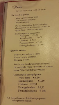 Trattoria Al 395 à Milan menu
