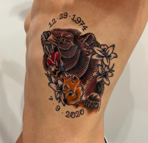 Explore arm tattoo ideas flowers, creative tattoo ideas in Kansas City, available at Golden Stag Tattoo and Gallery