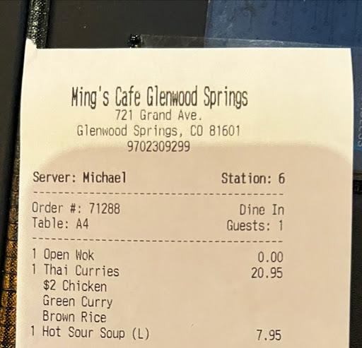 Ming’s Cafe Glenwood Springs