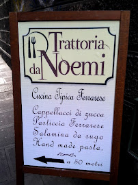 Trattoria da Noemi à Ferrara menu