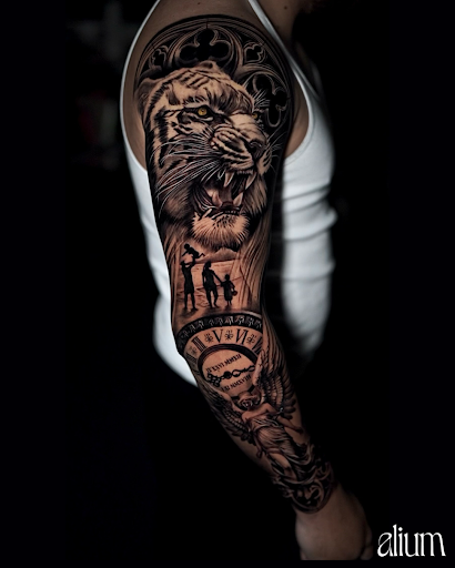 Explore hairline tattoo ideas male, creative tattoo ideas in Culver City, available at Alium Tattoo Studio
