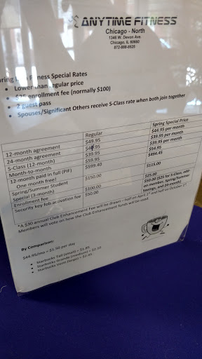 Gym «Anytime Fitness», reviews and photos, 1346 W Devon Ave, Chicago, IL 60660, USA