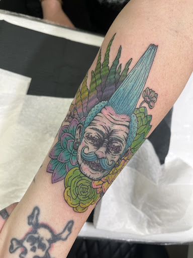 Explore shoulder mens tattoo ideas, creative tattoo ideas in Carson City, available at Odyssey Tattoo