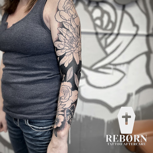 Explore tattoo ideas for female arm, creative tattoo ideas in Zumbrota, available at Art by Sinclair Tattoo Artist At Dry Bones Ink